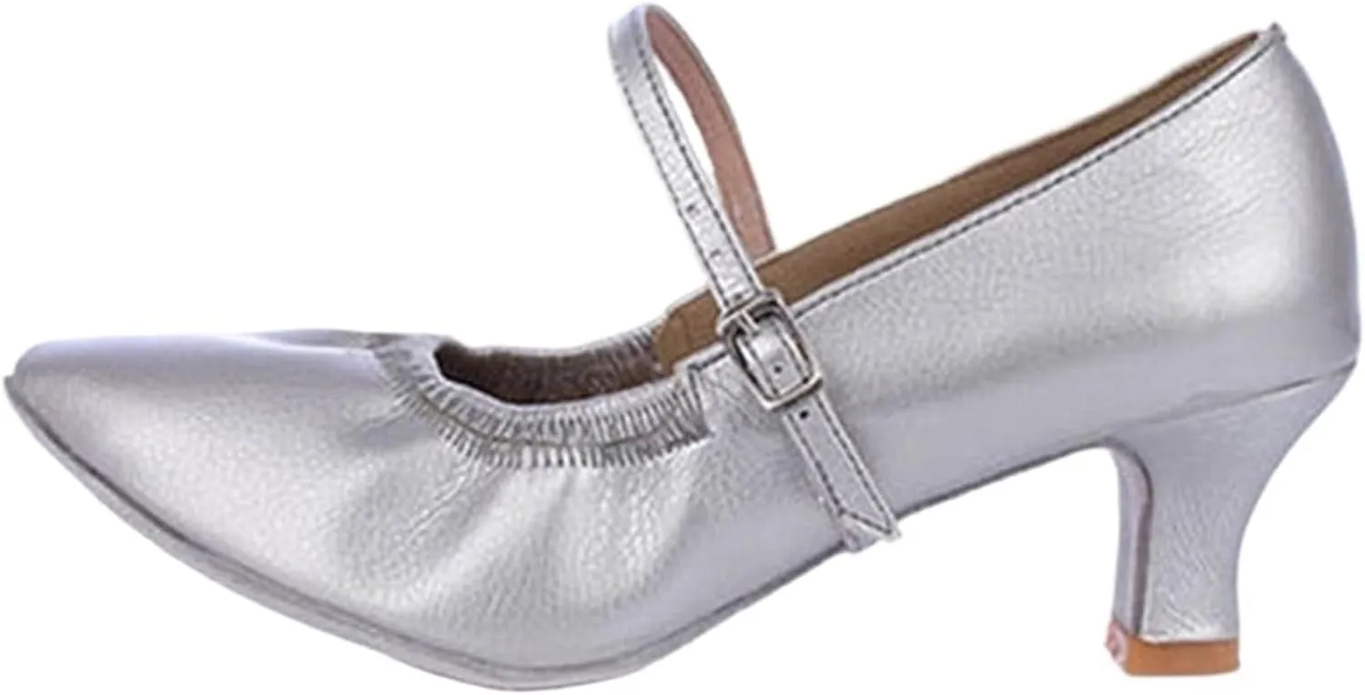 Latin Dance Shoes Shoes Women Latin Salsa Dance Shoes Girls Heels 5cm 7cm Modern Ballroom Shoes Ladies(Silver 5cm Heel,41)