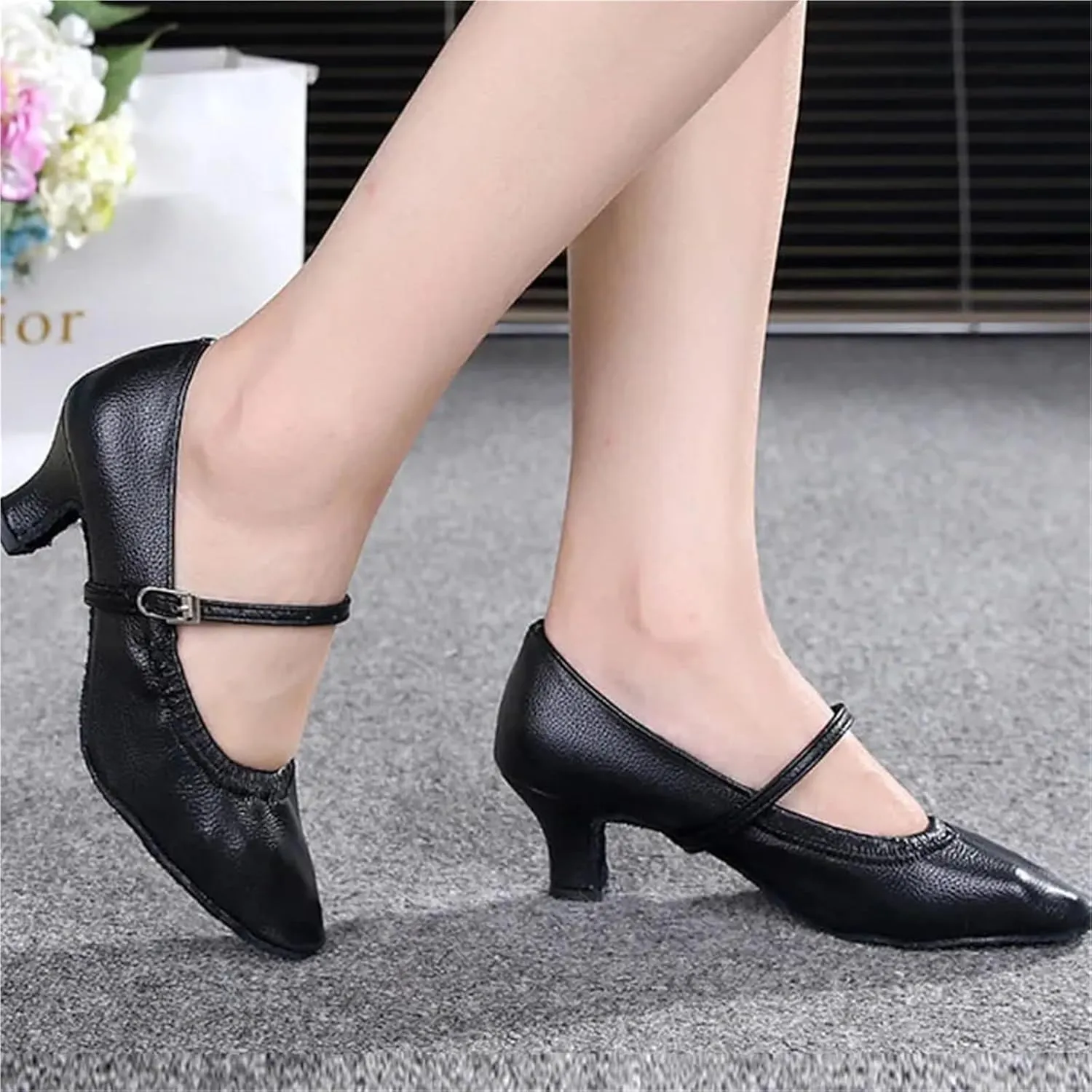 Latin Dance Shoes Shoes Women Latin Salsa Dance Shoes Girls Heels 5cm 7cm Modern Ballroom Shoes Ladies(Silver 5cm Heel,41)