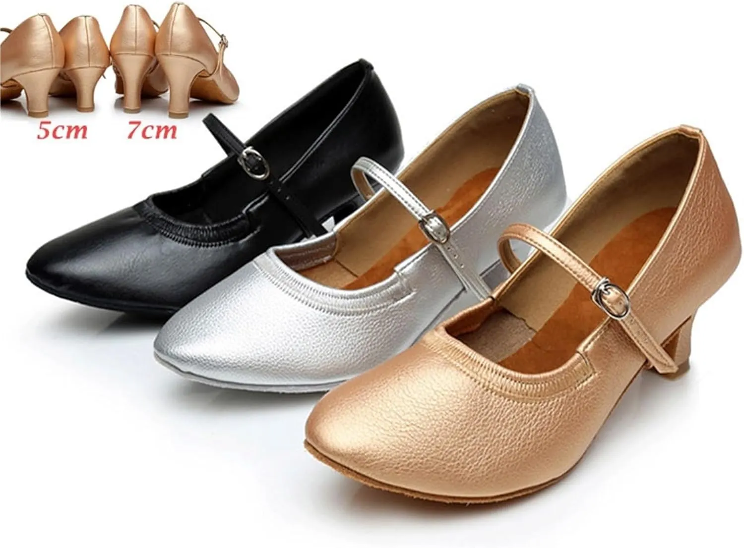 Latin Dance Shoes Shoes Women Latin Salsa Dance Shoes Girls Heels 5cm 7cm Modern Ballroom Shoes Ladies(Silver 5cm Heel,41)