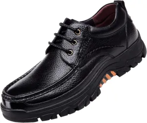 LAZIRO Dad Shoes Business Leather Shoes Men's Soft Sole Middle-Aged and Elderly Casual Men's Shoes Breathable Men's Single Shoes