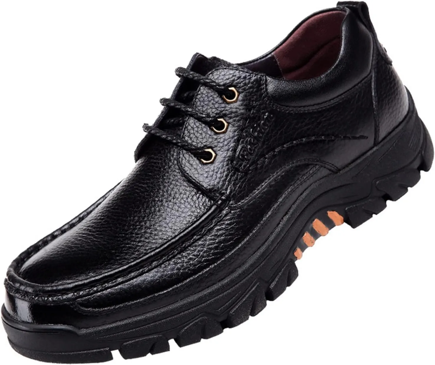 LAZIRO Dad Shoes Business Leather Shoes Men's Soft Sole Middle-Aged and Elderly Casual Men's Shoes Breathable Men's Single Shoes