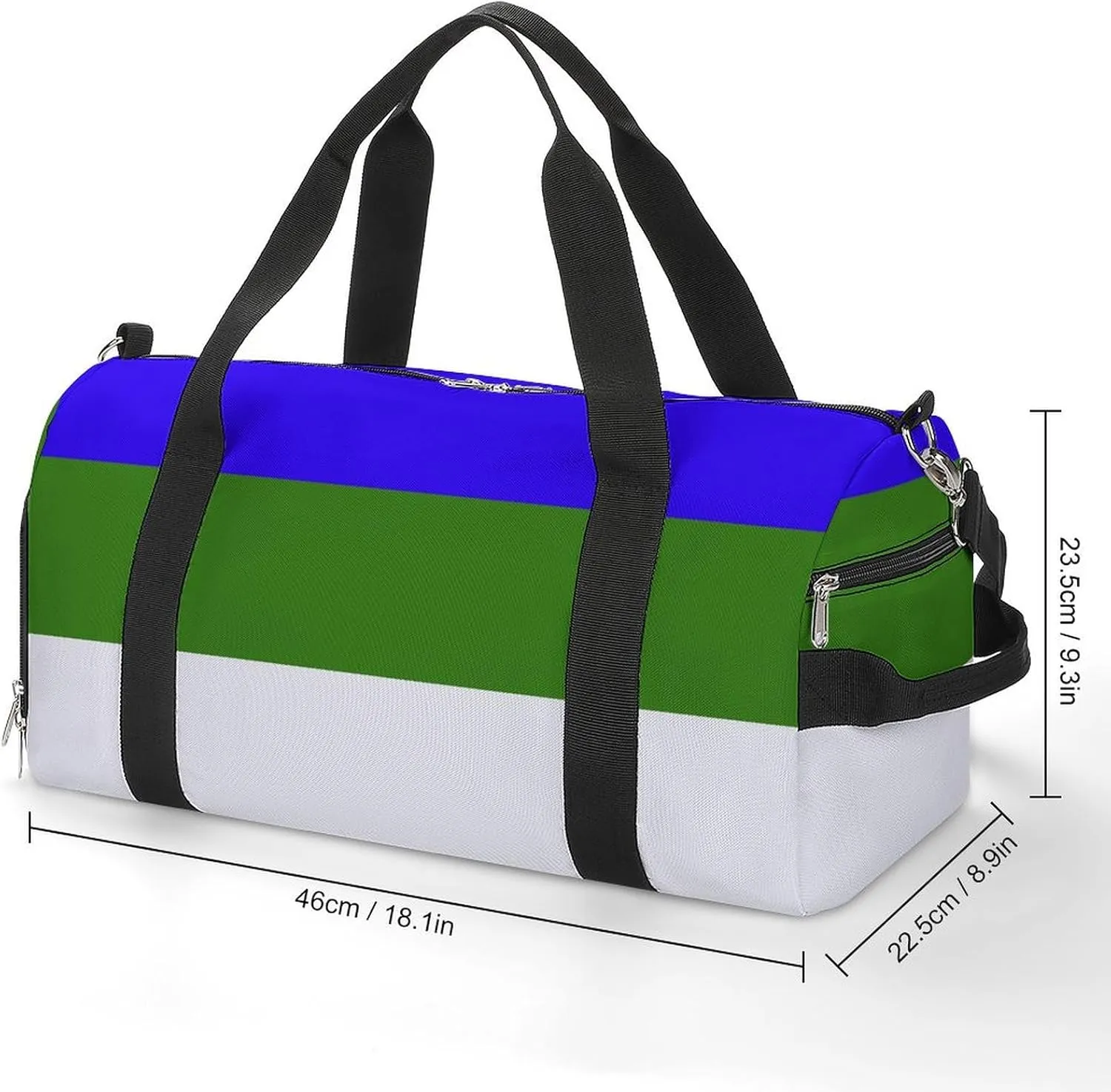 Lightweight Komi Republic Flag Duffel Bag for Boys Girls with Shoe Compartment Weekender