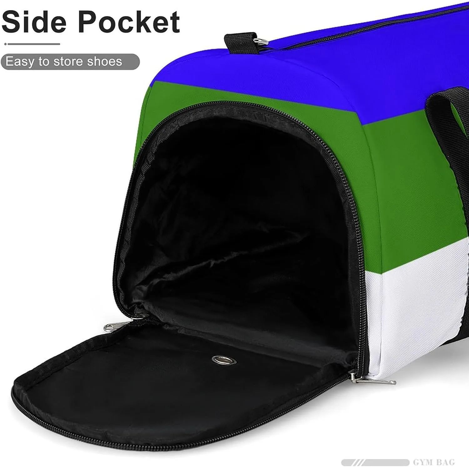 Lightweight Komi Republic Flag Duffel Bag for Boys Girls with Shoe Compartment Weekender