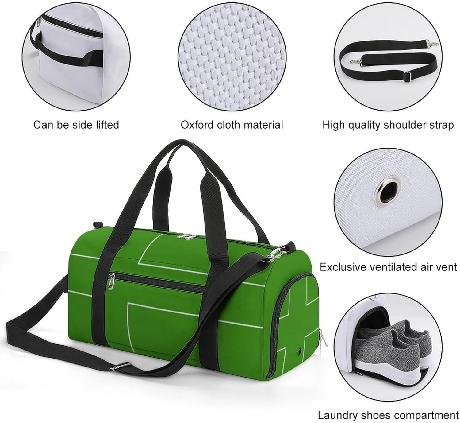 Lightweight Ladonia Flag Duffel Bag for Boys Girls with Shoe Compartment Weekender