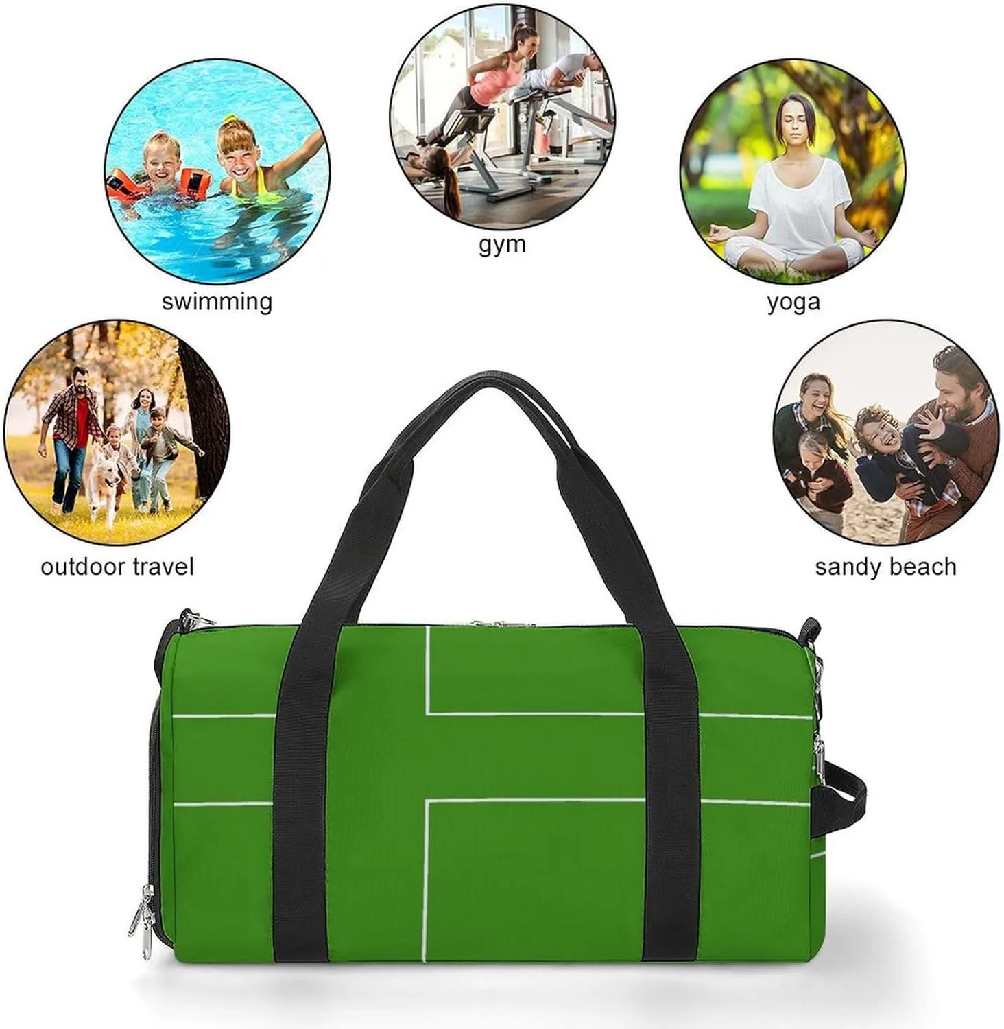 Lightweight Ladonia Flag Duffel Bag for Boys Girls with Shoe Compartment Weekender