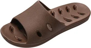 Men Slides Bathroom Slippers Men Non Slip Quick Drying Shower Slides Non Slip House Slippers Indoor Outdoor Mens Outdoor Indoor Slipper for Gym Soft Sole Sandals