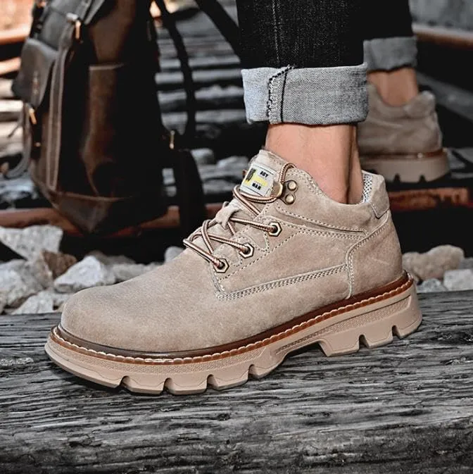 Men's Ankle Boots Hiking Shoes Outdoor Breathable Walking Sneakers Lightweight Non-Slip Trekking Training Walking Camping