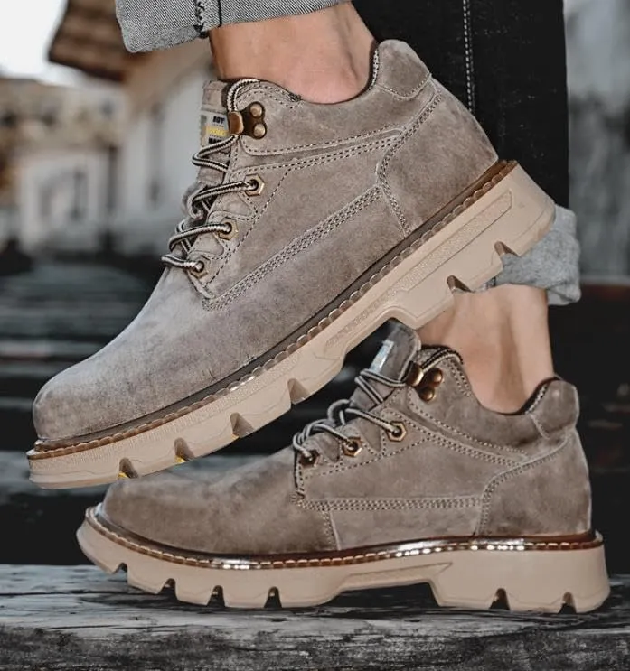 Men's Ankle Boots Hiking Shoes Outdoor Breathable Walking Sneakers Lightweight Non-Slip Trekking Training Walking Camping