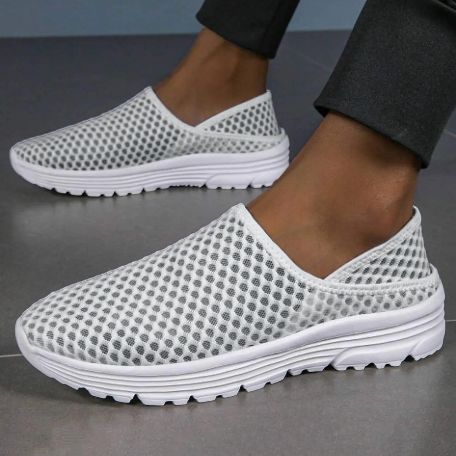 Mens Athletic Shoes Mens Walking Shoes Slip on Shoe for Men Tennis Shoe for Men Mesh Lightweight Sneaker