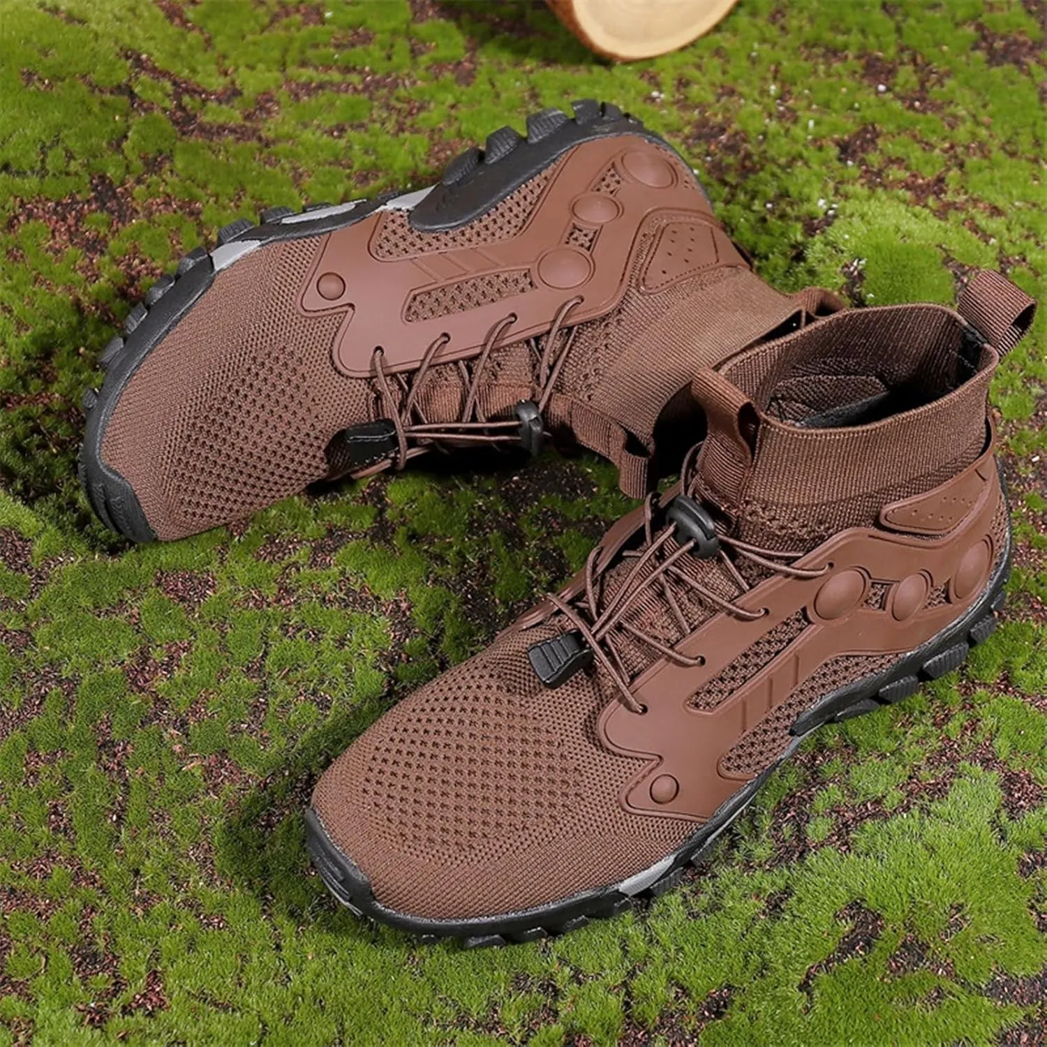 Men's Breathable Outdoor High Rise Hiking Shoes Non-Slip Adventure Ankle Trekking Boots