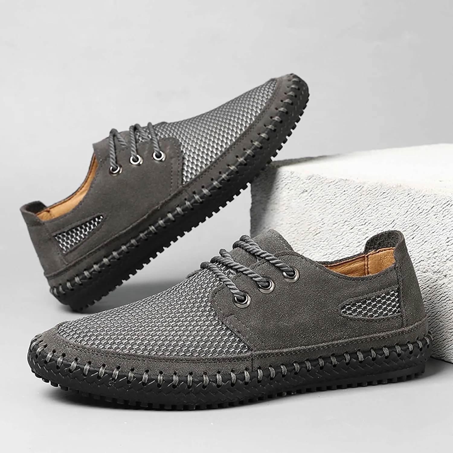 Men's Casual Sports Walking Shoes Breathable Comfortable Sneakers Mesh Soft Bottom Casual Shoes Outdoor Anti-slip Hiking Climbing Shoes