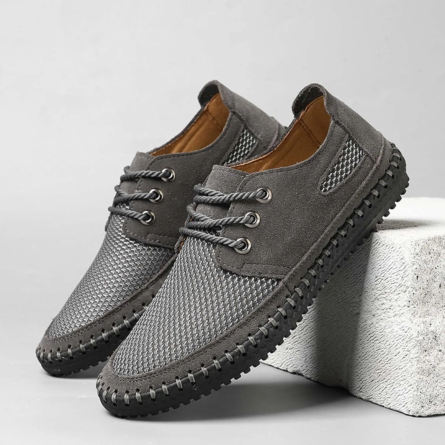 Men's Casual Sports Walking Shoes Breathable Comfortable Sneakers Mesh Soft Bottom Casual Shoes Outdoor Anti-slip Hiking Climbing Shoes