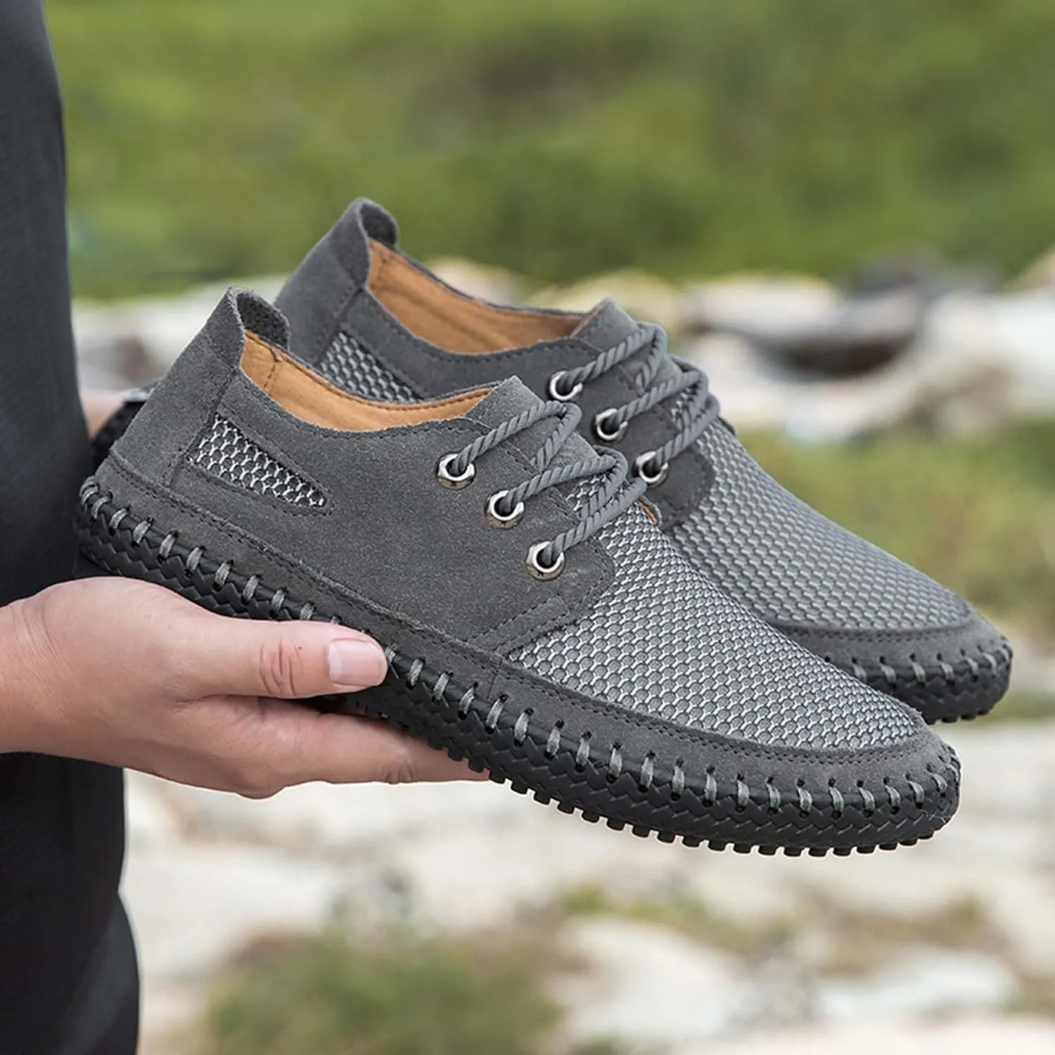 Men's Casual Sports Walking Shoes Breathable Comfortable Sneakers Mesh Soft Bottom Casual Shoes Outdoor Anti-slip Hiking Climbing Shoes