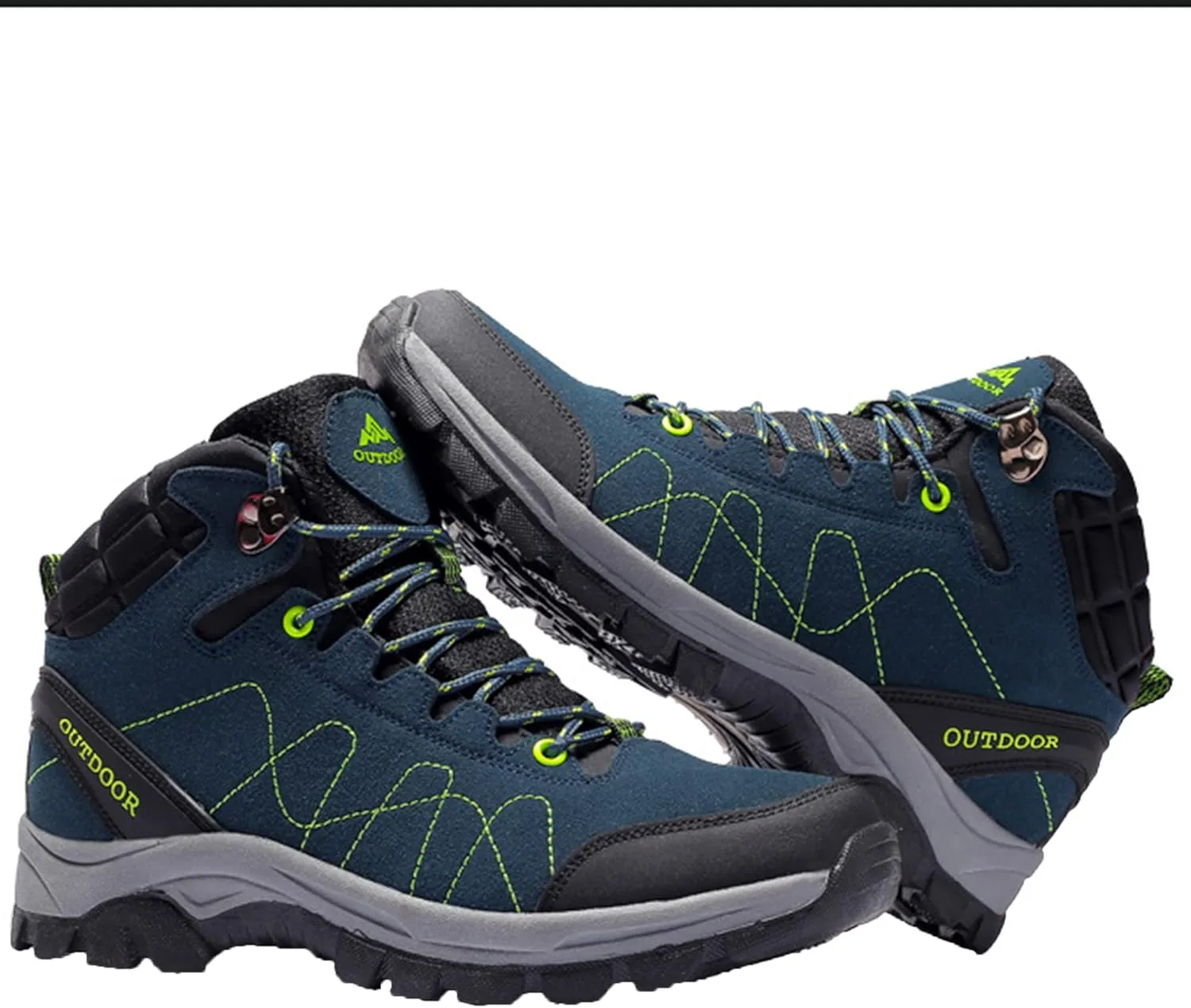 Mens Hiking Boots Waterproof Plus Cashmere Walking Boots Outdoor Camping Climbing Running Non-Slip