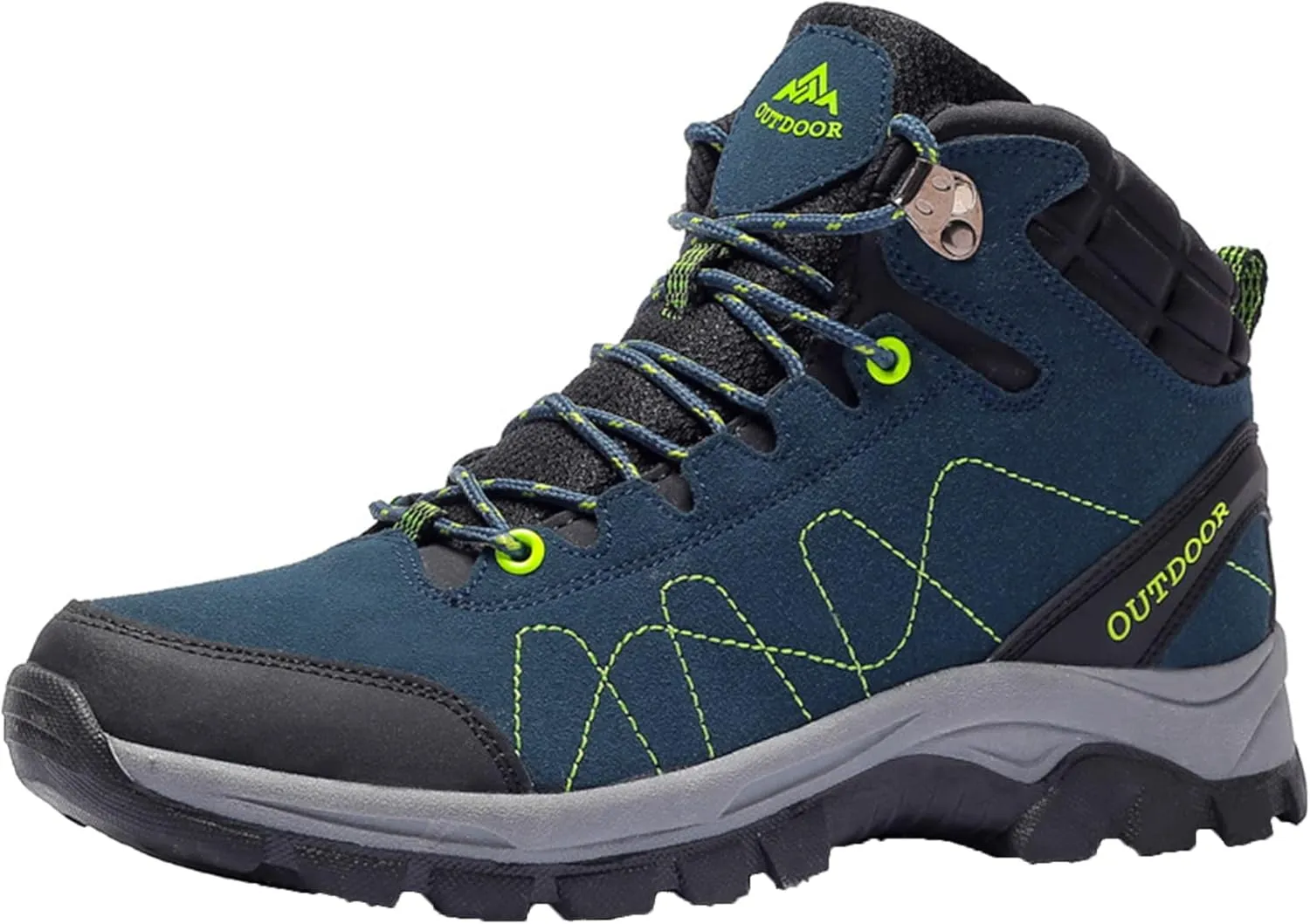 Mens Hiking Boots Waterproof Plus Cashmere Walking Boots Outdoor Camping Climbing Running Non-Slip
