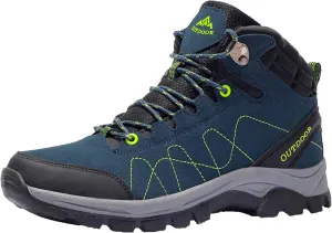 Mens Hiking Boots Waterproof Plus Cashmere Walking Boots Outdoor Camping Climbing Running Non-Slip