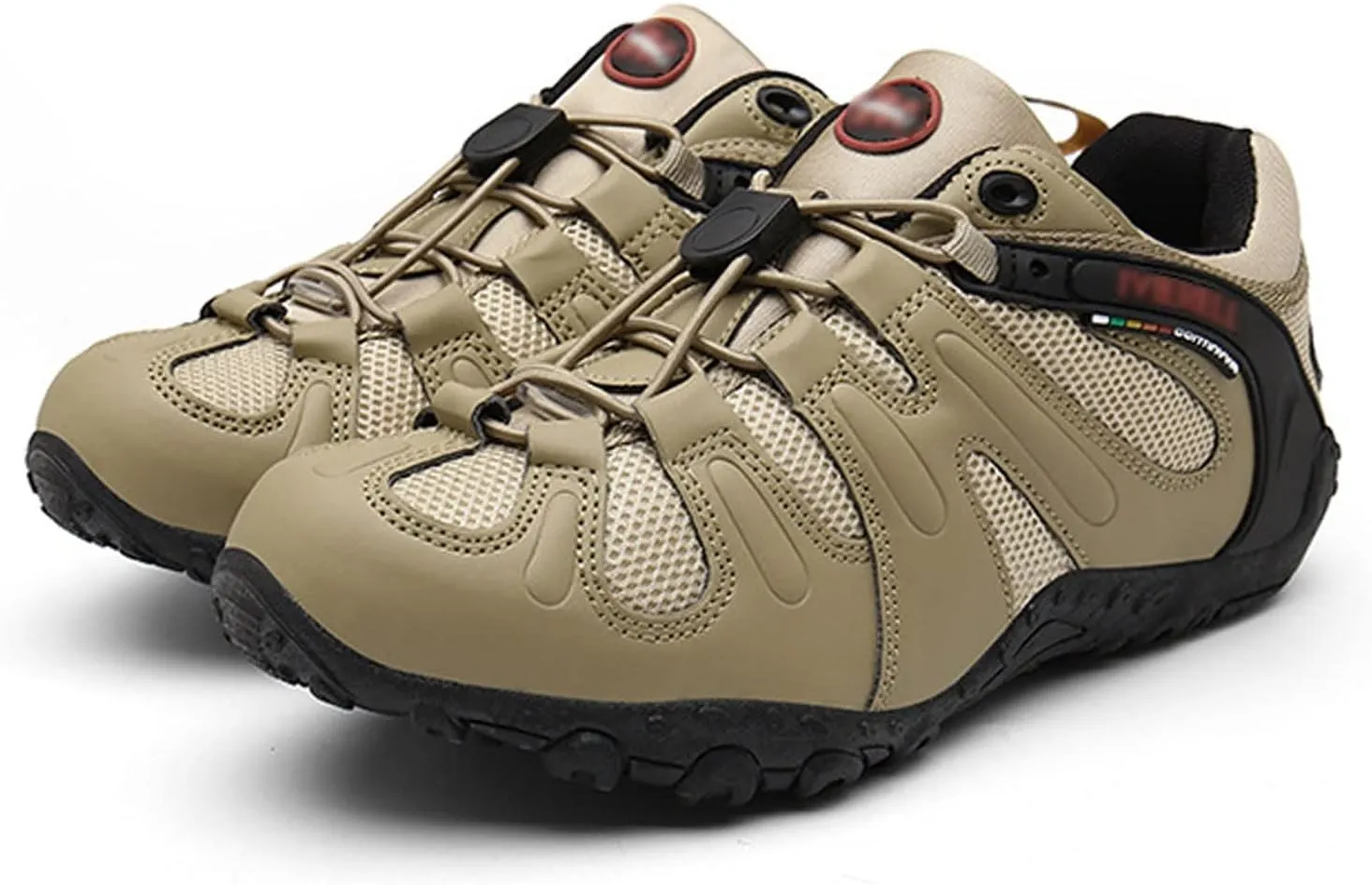 Men's Hiking Shoes, Lightweight, Comfortable, Breathable, Low-Top, Non-Slip, Rock Climbing, Mountaineering (Color : Sand, Size : 8)