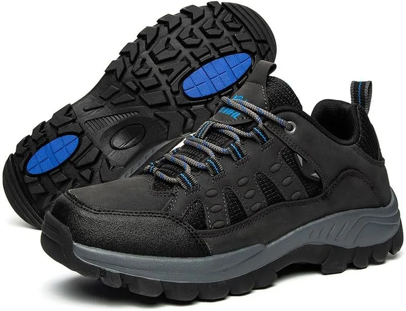 Men's Hiking Shoes Outdoor Breathable Walking Sneakers Lightweight Non-Slip Trekking Training Walking Camping