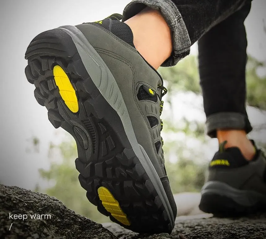 Men's Hiking Shoes Outdoor Breathable Walking Sneakers Lightweight Non-Slip Trekking Training Walking Camping