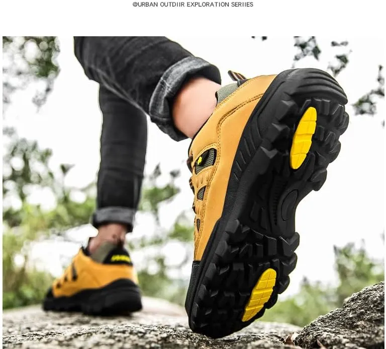 Men's Hiking Shoes Outdoor Breathable Walking Sneakers Lightweight Non-Slip Trekking Training Walking Camping