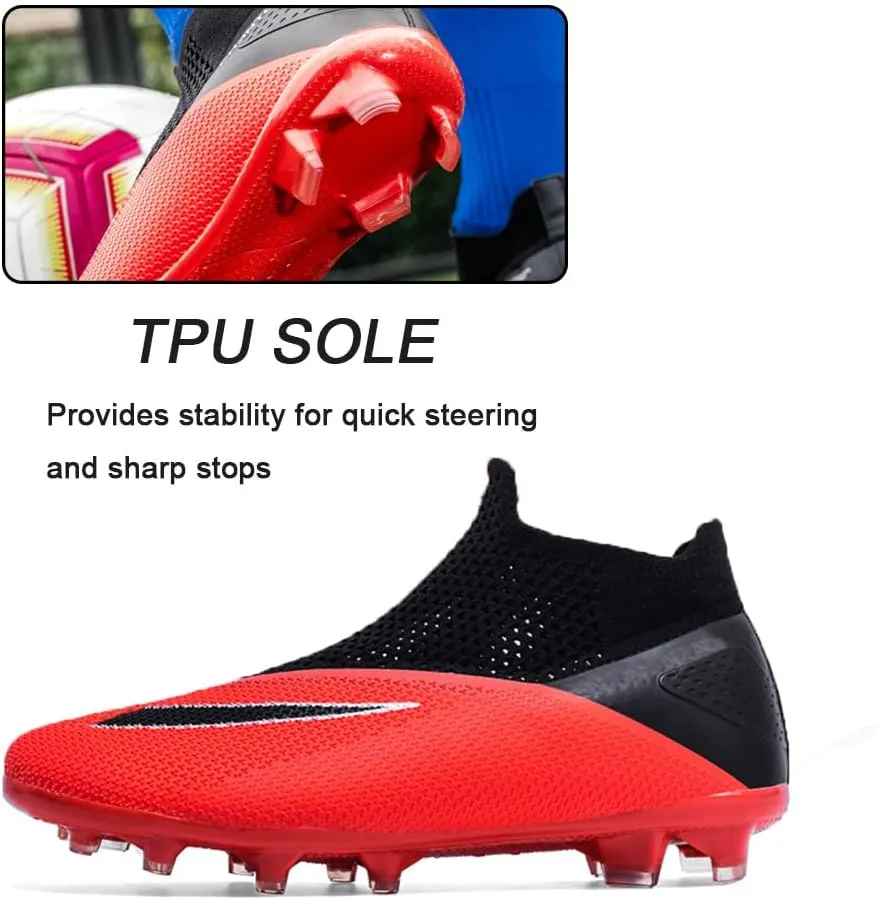 Men's Lightweight Soccer Cleats for Football Training: Non-Slip Professional Futsal Shoes - Futsal Shoes for Youth