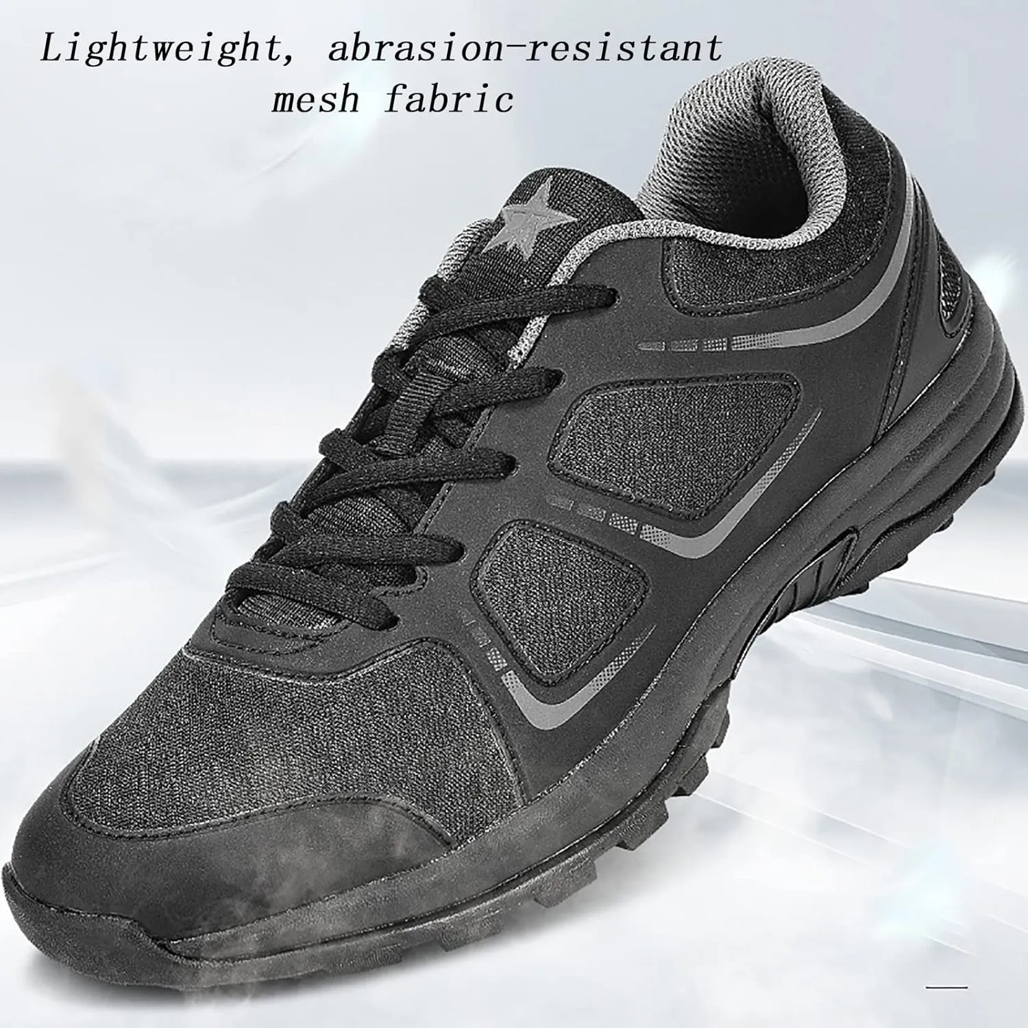 Men's Low Top Combat Training Shoes, Spring Autumn Lightweight Durable Breathable Outdoor Boots, Lace-up Waterproof Non-slip Sports Rubber Hiking Boots
