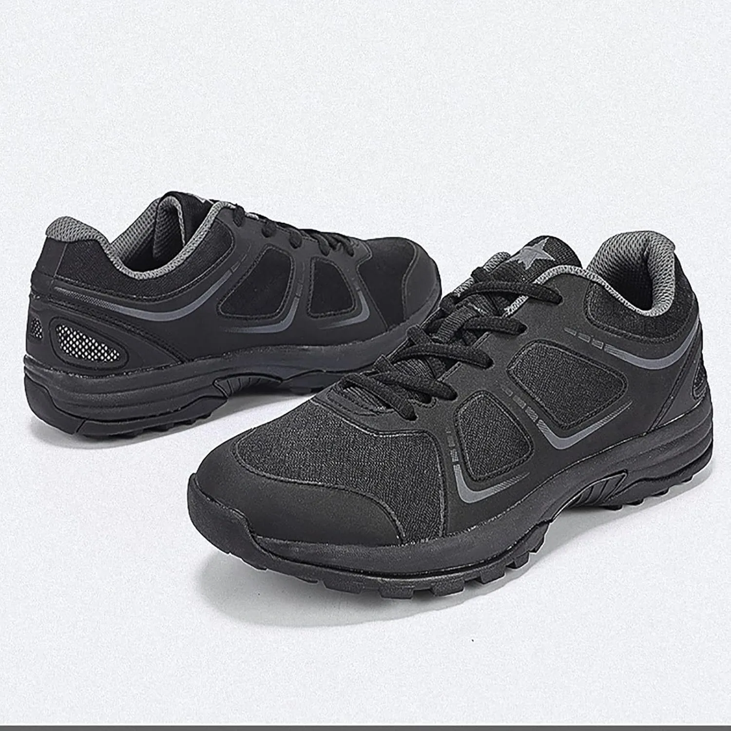 Men's Low Top Combat Training Shoes, Spring Autumn Lightweight Durable Breathable Outdoor Boots, Lace-up Waterproof Non-slip Sports Rubber Hiking Boots