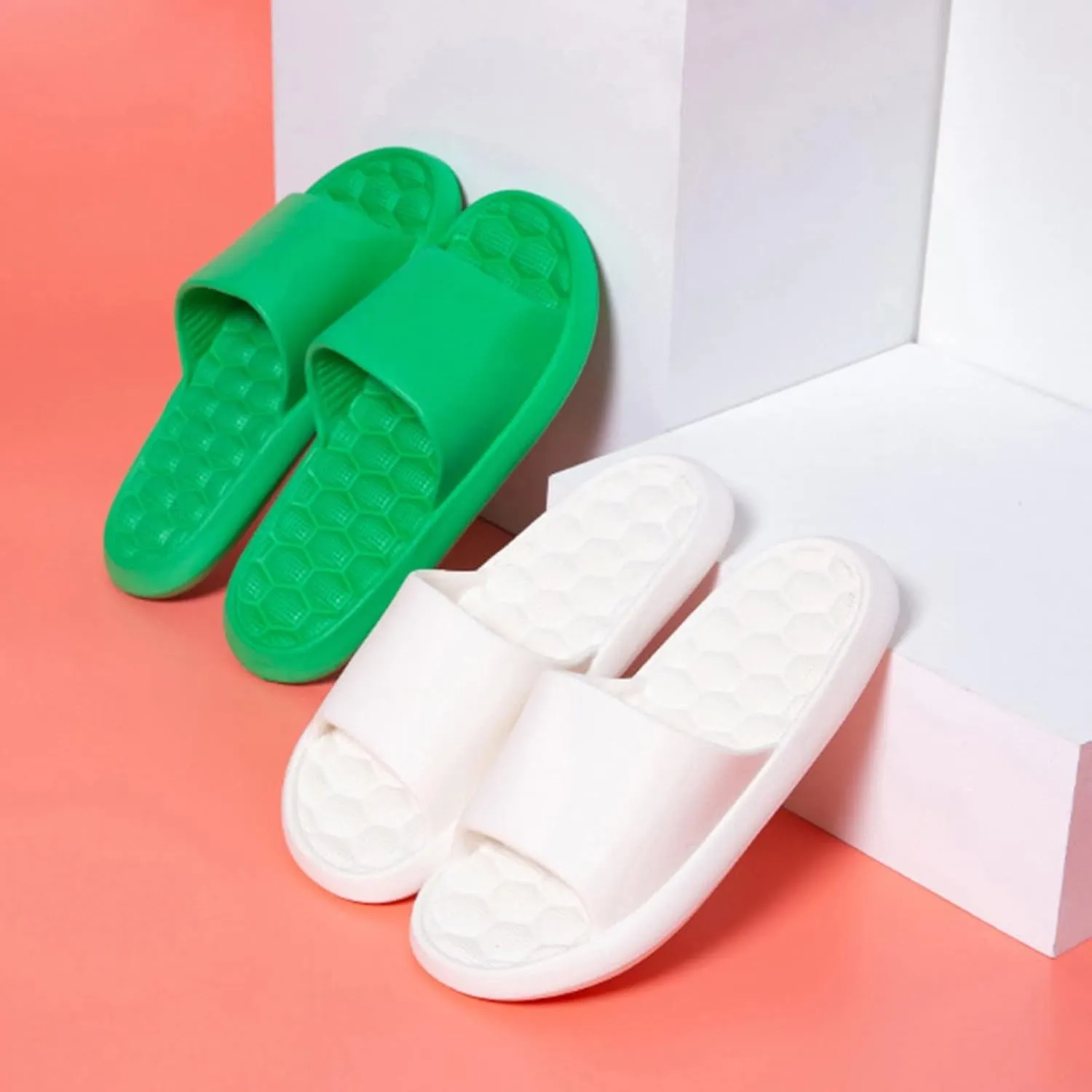 Mens Slippers Slides for Women Bathroom Slippers Men Shower Shoes Women Public House Slides Indoor