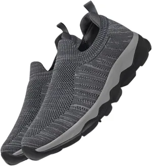 Mens Sneakers Slip on Tieless Running Shoes Mesh Trainers Breathable Gym Sports Shoes Anti Slip Climbing Walking Shoes