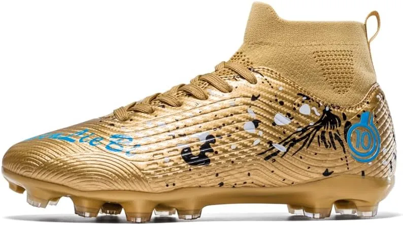 Men's Soccer Cleats Shoes Turf Indoor Football Cleats High Top Breathable Soccer Shoes Outdoor Training TF/AG/FG