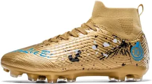 Men's Soccer Cleats Shoes Turf Indoor Football Cleats High Top Breathable Soccer Shoes Outdoor Training TF/AG/FG