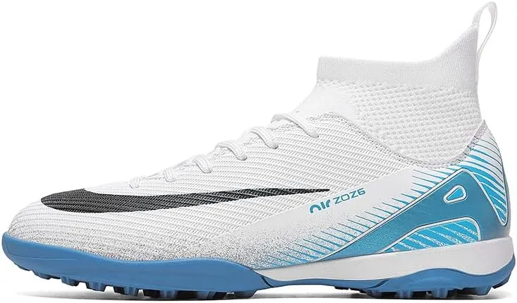 Men's Soccer Shoes Cleats Professional High-Top Breathable Athletic Turf Football Shoes Outdoor/Indoor Professional Futsal Football Training Sneakers