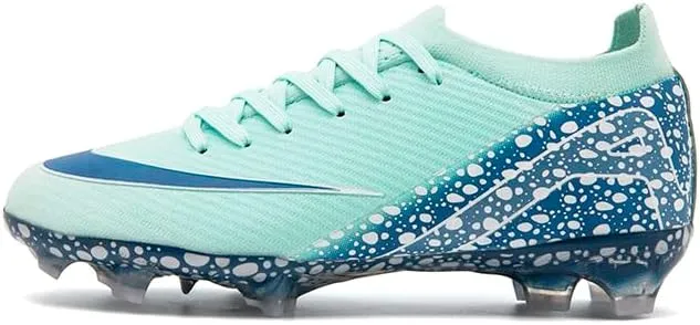 Men's Soccer Shoes - Football Cleats, High-Top, Lace-Up, Non-Slip Spikes for Indoor & Outdoor Sports, Ideal for Athletic Pursuits Like Baseball & Lacrosse, Sneaker Style
