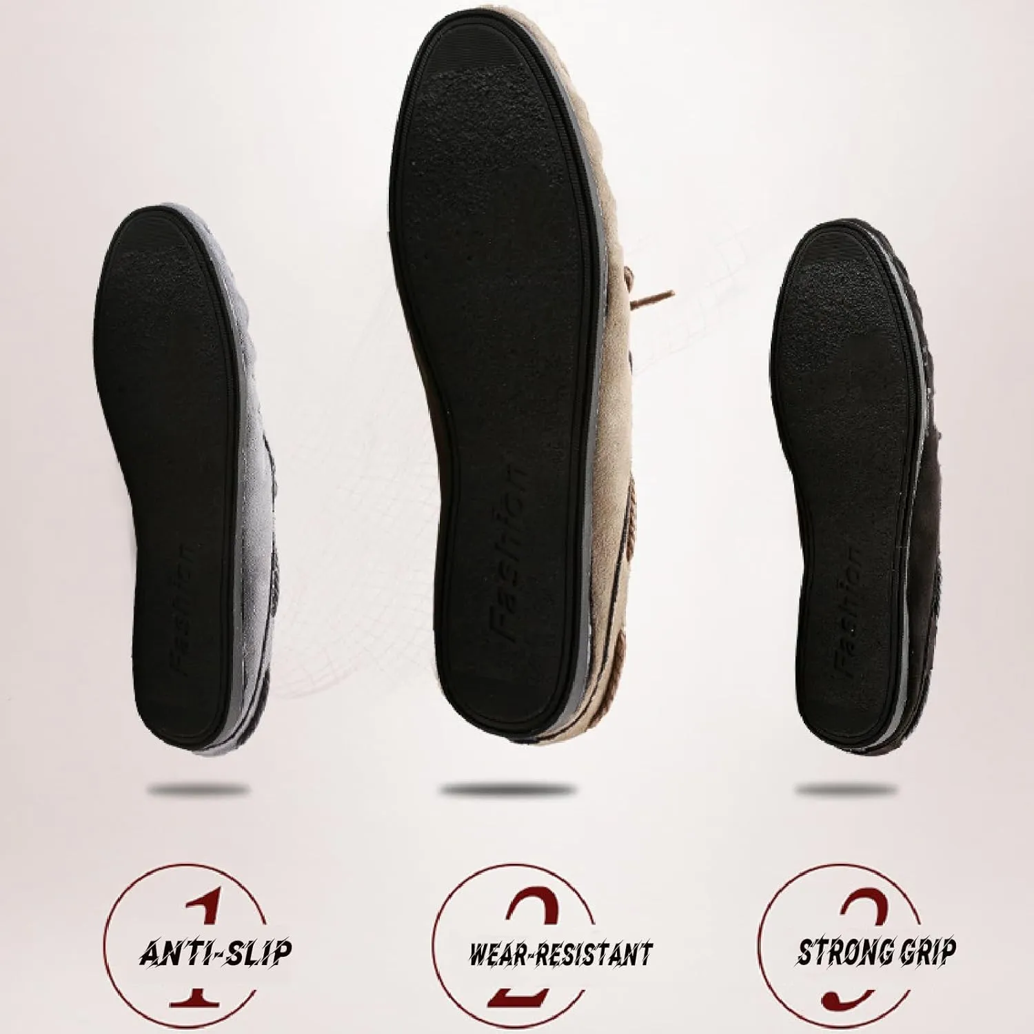 Mens Suede Flat Mules Clog Slippers Breathable Slip On Backless Penny Loafers Indoor Outdoor Anti-Slip Work Casual Sandals