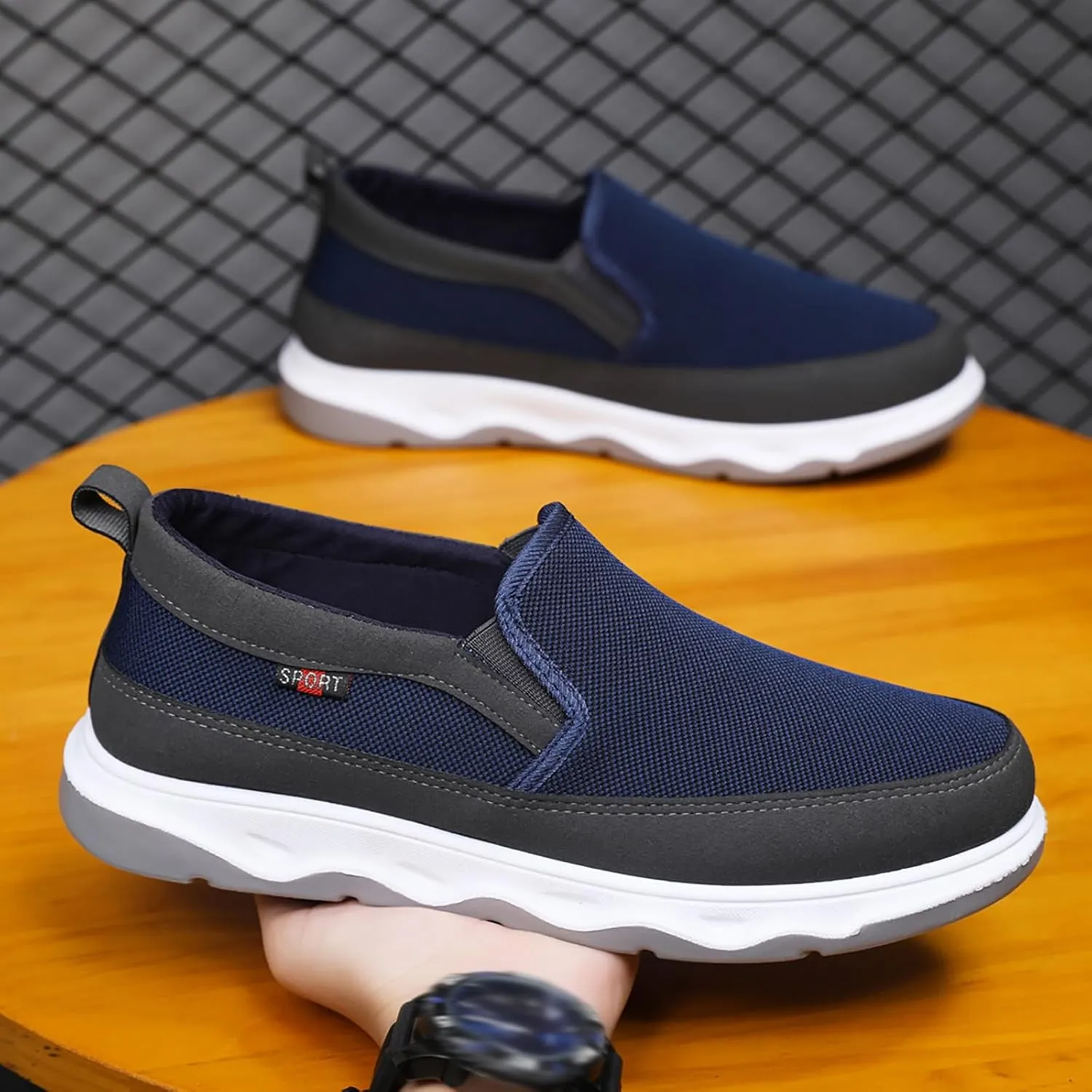 Mens Tennis Shoes Men's Sneakers Sneaker for Men Slip on Shoe for Men Mesh Comfortable Sneaker
