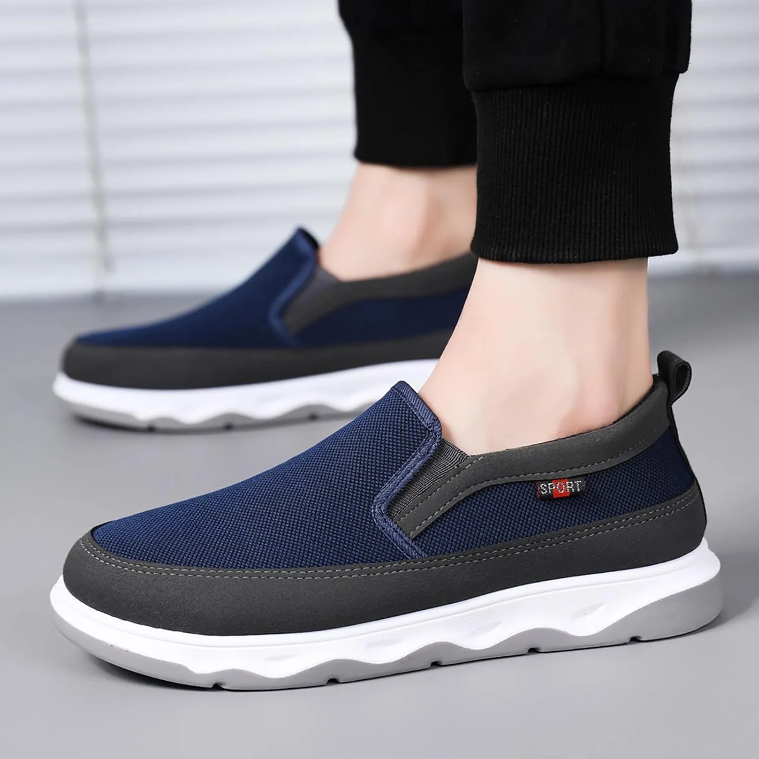 Mens Tennis Shoes Men's Sneakers Sneaker for Men Slip on Shoe for Men Mesh Comfortable Sneaker