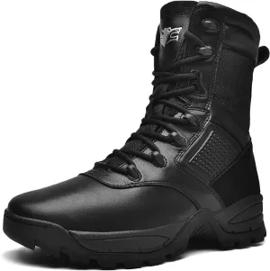 Men's Waterproof Tactical Boots Lace Up Breathable High Top Boots Military Army Outdoor Shoes For Hiking Climbing