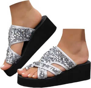 Mesh Slide Sandals for Women Comfort Orthopedic Lightweigh Summer Beach Breathable Hollow Mesh Slide Sandals