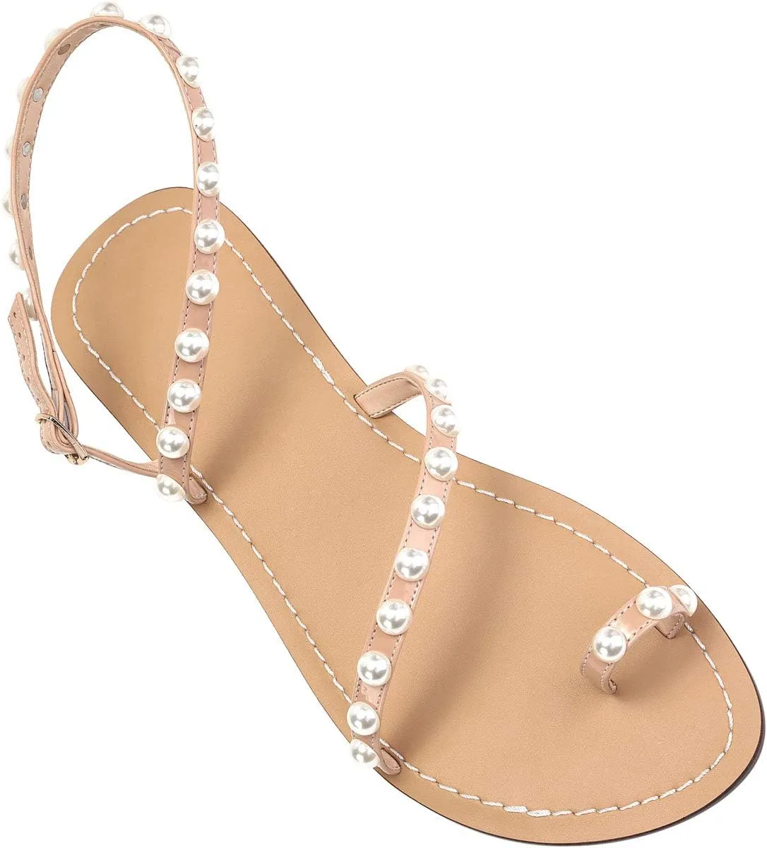 Monrovia Women's Gladiator Bohemia Flip Flops Summer Beach Flat Sandals