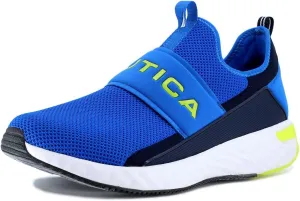 Nautica Men's Casual Fashion Sneakers Slip-On-Walking Shoes-Lightweight Joggers-Barro-Royal Lime-12