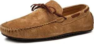 New Men's Loafers Deck Shoes Design Suede Vamp Stitching Details Faux Fur Lined Option Lightweight Flat Heel Resistant Classic Wedding Slip On
