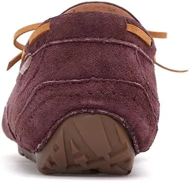 New Mens Loafers Shoe Square Toe Solid Color Suede Vamp Boatshoes Flat Heel Anti-Slip Lightweight Wedding Slip On
