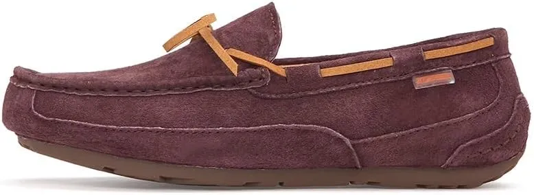 New Mens Loafers Shoe Square Toe Solid Color Suede Vamp Boatshoes Flat Heel Anti-Slip Lightweight Wedding Slip On