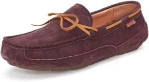 New Mens Loafers Shoe Square Toe Solid Color Suede Vamp Boatshoes Flat Heel Anti-Slip Lightweight Wedding Slip On