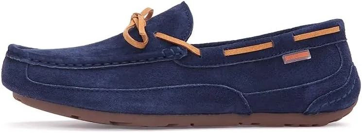 New Mens Loafers Shoe Square Toe Solid Color Suede Vamp Boatshoes Flat Heel Anti-Slip Lightweight Wedding Slip On