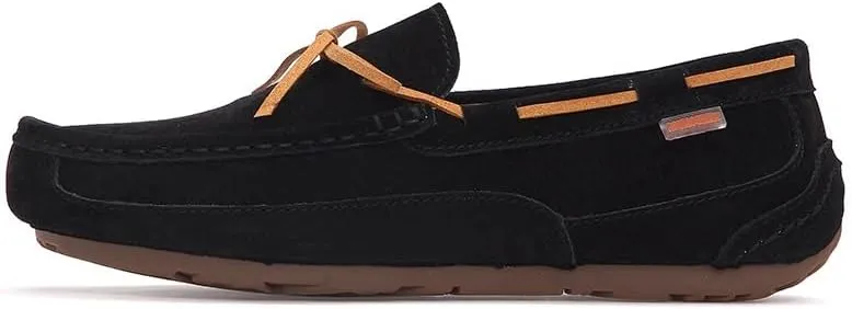 New Mens Loafers Shoe Square Toe Solid Color Suede Vamp Boatshoes Flat Heel Anti-Slip Lightweight Wedding Slip On