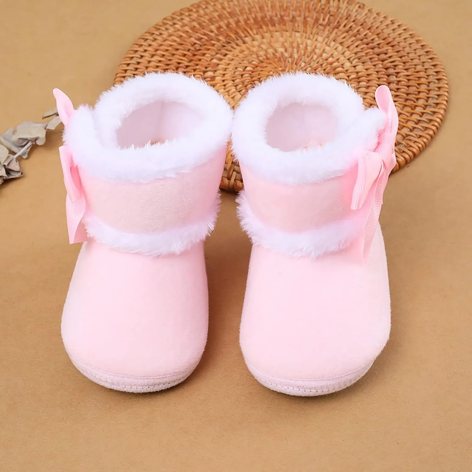 Newborn Shoes for Girls,Baby Girls Boys Warm Shoes Soft Booties Infant Toddler Warming and Fashion Snow Boots Shoes