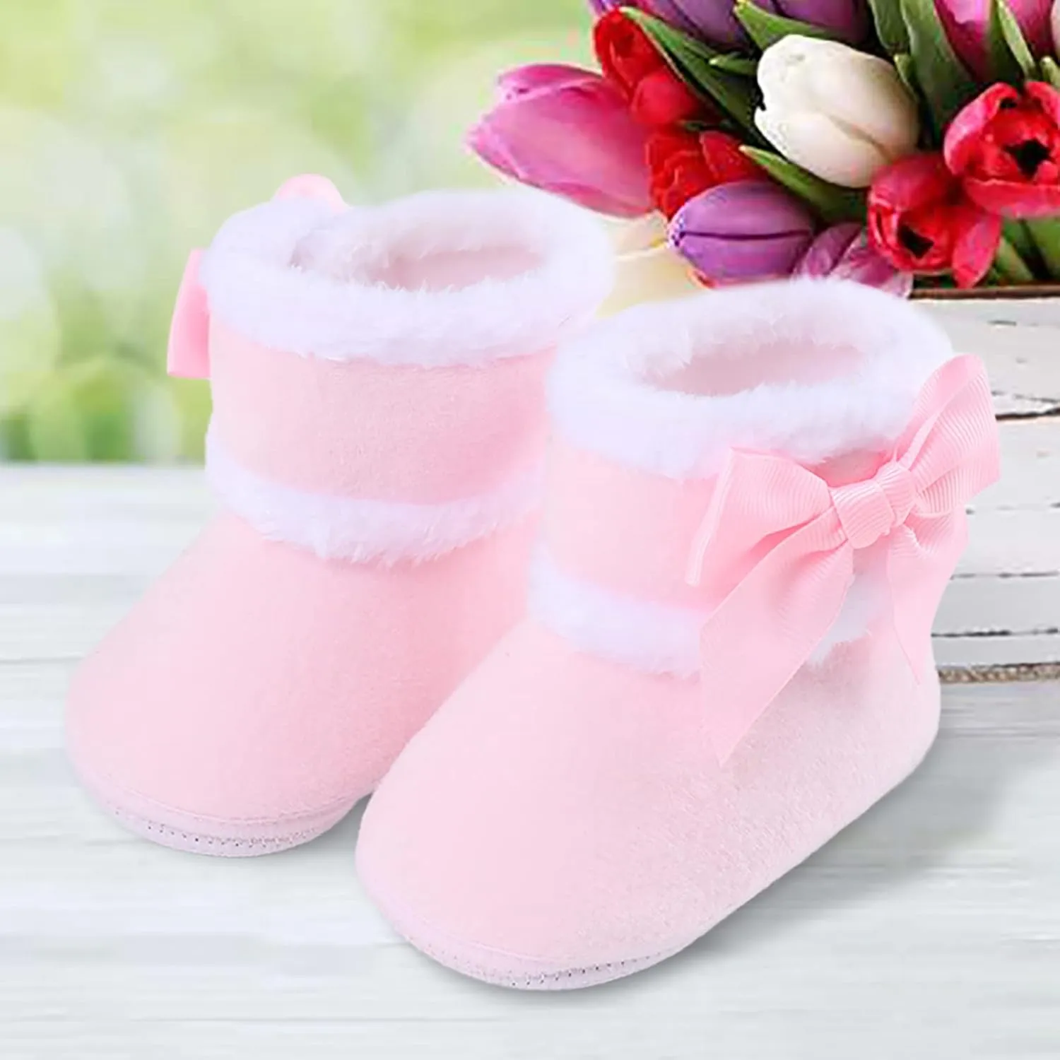 Newborn Shoes for Girls,Baby Girls Boys Warm Shoes Soft Booties Infant Toddler Warming and Fashion Snow Boots Shoes