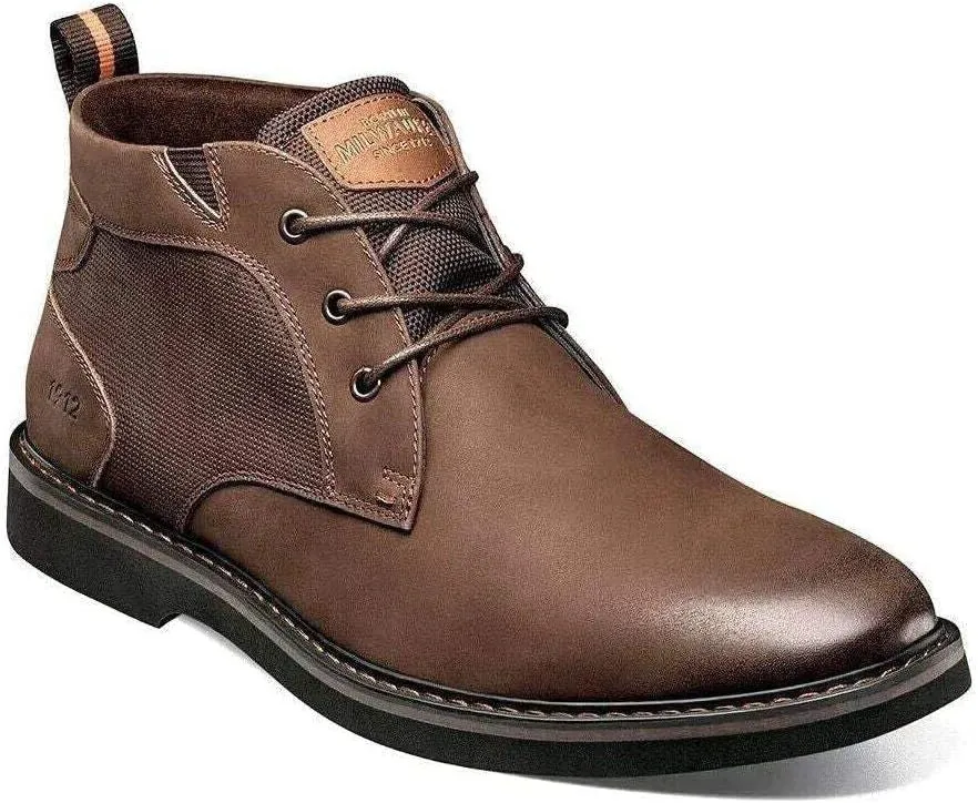 Nunn Bush Denali Plain Toe Chukka Brown Crazy Horse 7 M (D)