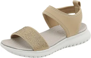 Orthopedic Sandals for Women Arch Support Orthotic Flip Flops with Yoga Mat Cushion Plantar Fasciitis Relief Adjustable Thong Straps Vacation Footwear Summer Beach Shoes